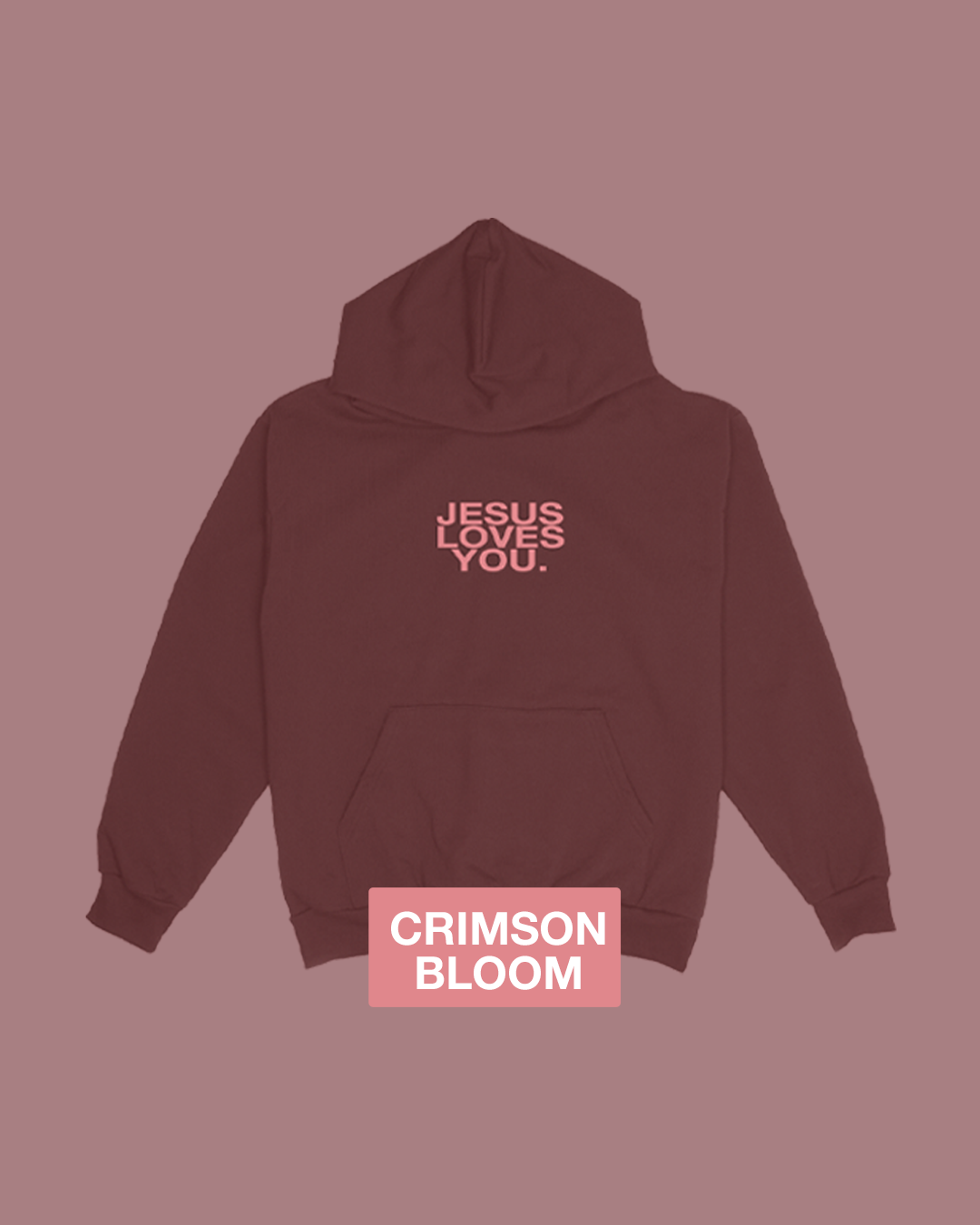 "Crimson Bloom" Logo Hoodie