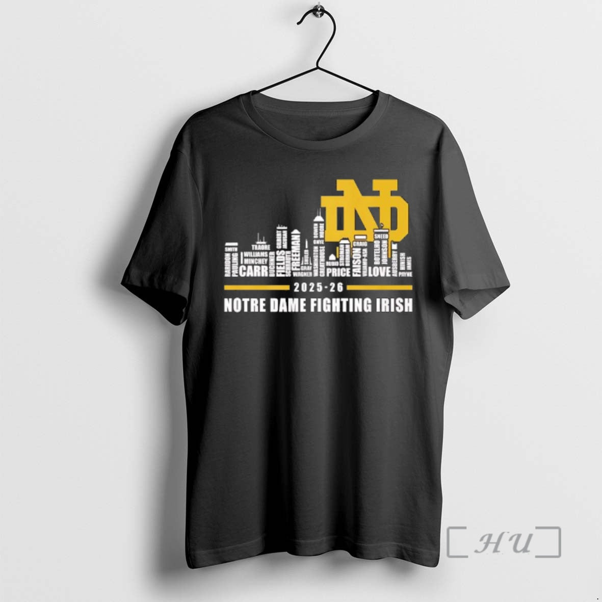 Trending Notre Dame Fighting Irish Team 2025 26 Cityscape Graphic T-Shirts, Hoodie, Sweatshirt | DripCrafttees.com