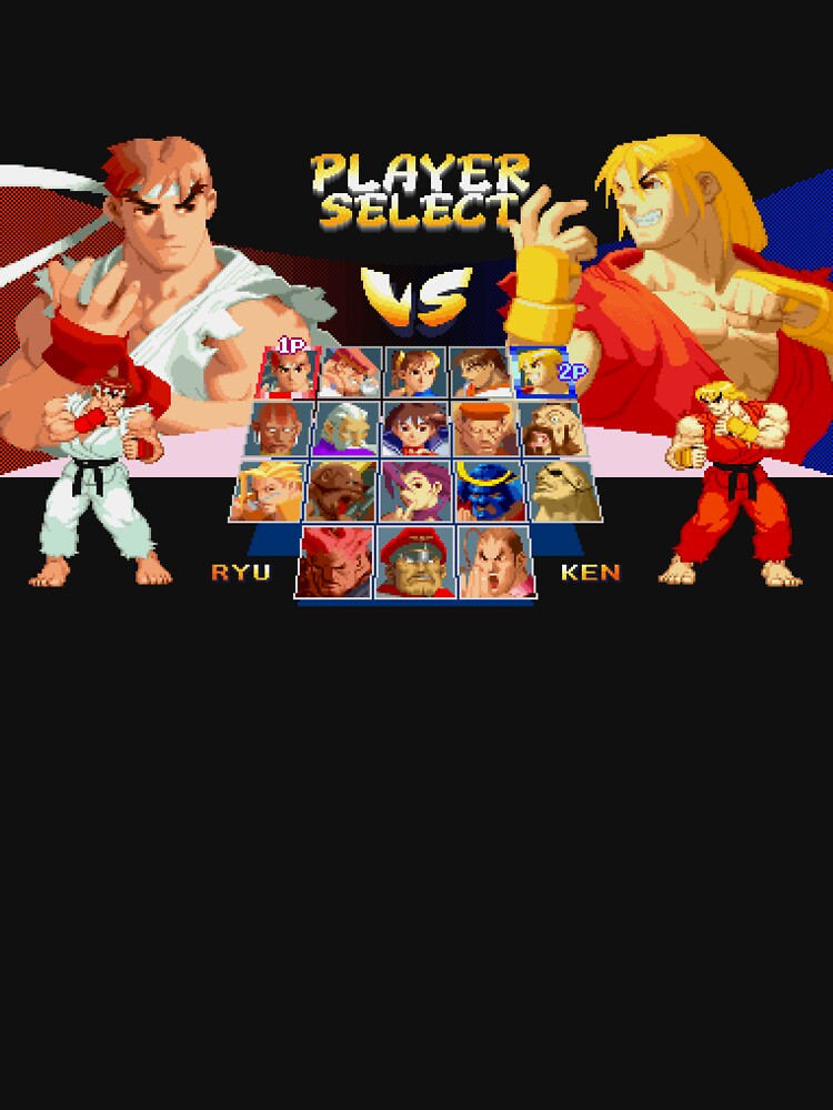 Street Fighter Alpha / Zero 2 Character Select Screen Ryu vs Ken by retropixels06